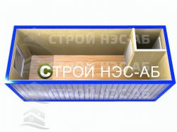 Строительная бытовка БК-043 2,5х10,0 тамб. ДВП № 2,3 - 2