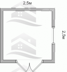 Хозблок для дачи-070 "Отменный" размер 2,5х2,5 - 0