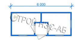 Хозблок для дачи-120 "Классический" 3,0х6,0 - 1