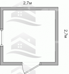 Хозблок для дачи-078 "Примерный" размер 2,7х2,7 - 0