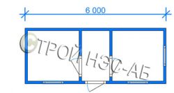 Хозблок для дачи-120 "Классический" 3,0х6,0 - 2