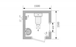 Санитарный блок-контейнер БКс-002  1,5 х 1,5 (Туалет) - 0