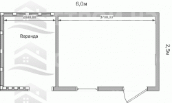 Металлическая бытовка VIP-001 2,5х6,0 - 0