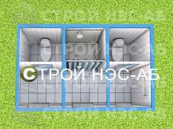 Санитарный блок-контейнер БКс-009 2,5 х 4,5 - 0