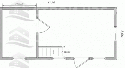 Садовый домик "Триана" 3,0х7,0 (2 эт.) - 0