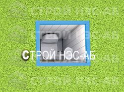 Санитарный блок-контейнер БКс-002  1,5 х 1,5 (Туалет) - 1
