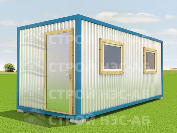 Блок-контейнер БКп-009 2,5х6,0 (без тамб +доп.окно) Мдф/Пвх