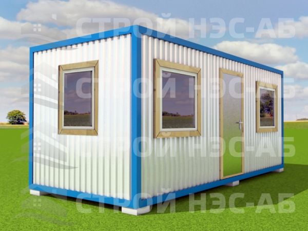 Блок-контейнер БКп-016 2,5х6,0 (расп №4 + доп окно) Мдф/Пвх