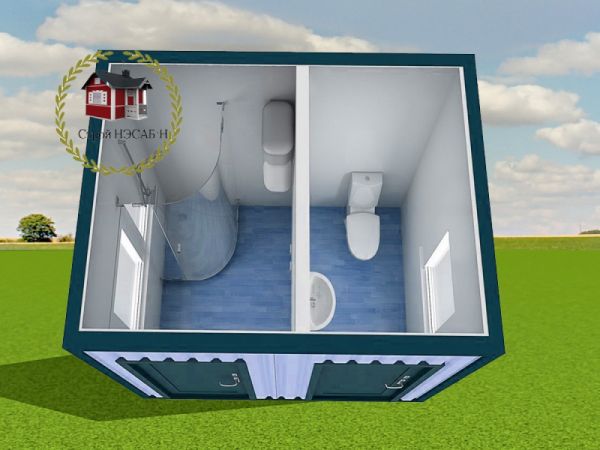 Санитарный блок-контейнер БКс-007 2,5 х 3,0 (Душ/туалет) тип &quot;элит&quot;