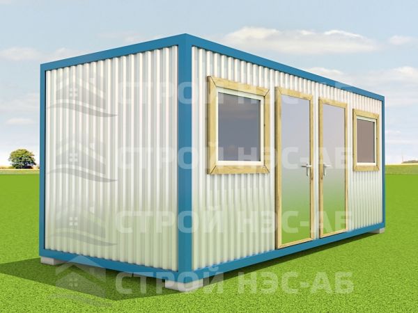 Блок-контейнер БКл-018 2,5х6,0 (2 входа,2 окна) ЛДСП