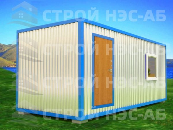 Строительная бытовка БК-034 3,0х8,0 без тамбура ДВП