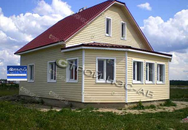 Дачный домик "Юла"6,0х5,0+3,0х6,0 (2эт.)