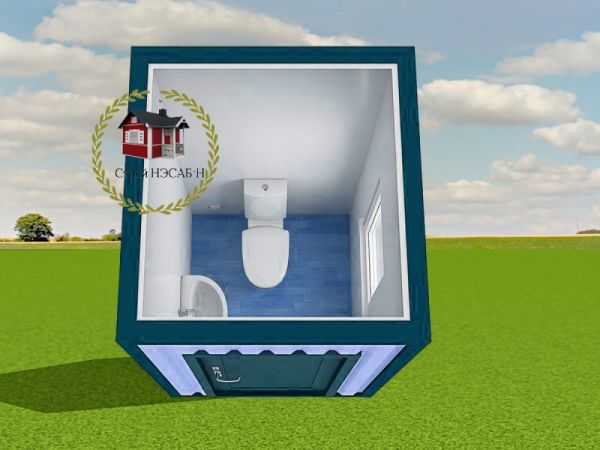 Санитарный блок-контейнер БКс-002  1,5 х 1,5 (Туалет)