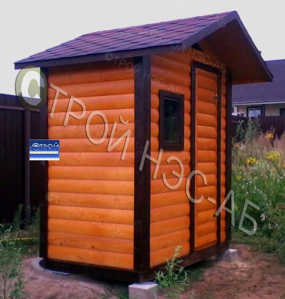 Туалетный домик-003 размер 1,5х1,5 (1/2 ДУО)